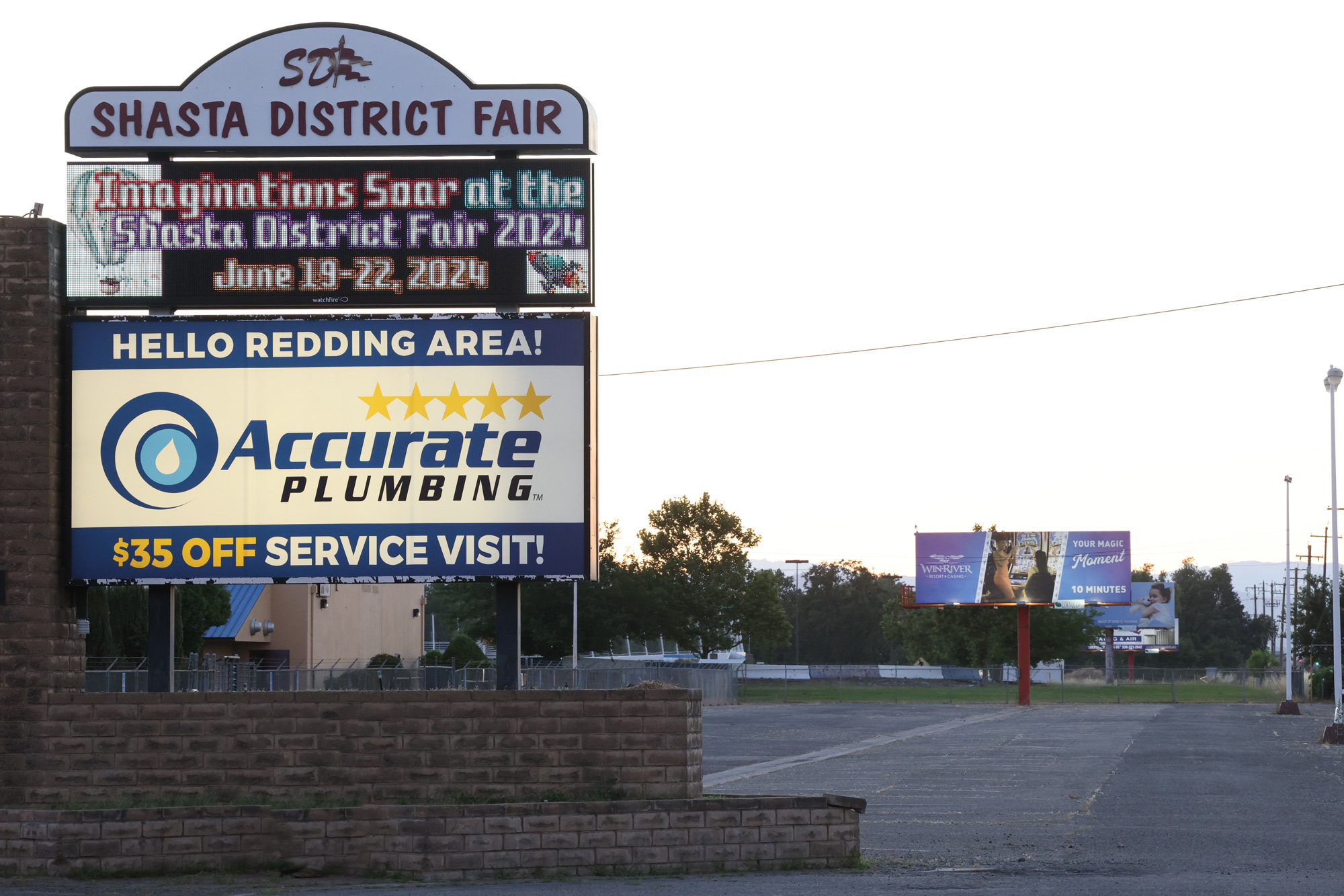 Front view of the monopole billboard
